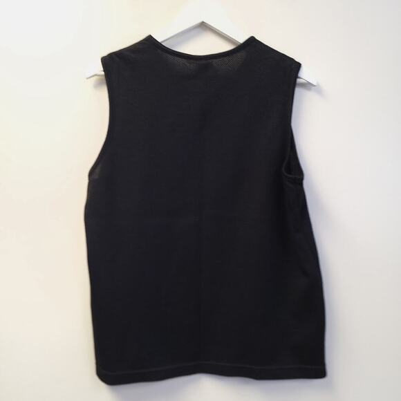 Bonworth Tank Top Size Large Black Embroidered Flowers Blue Pink - Picture 5 of 8